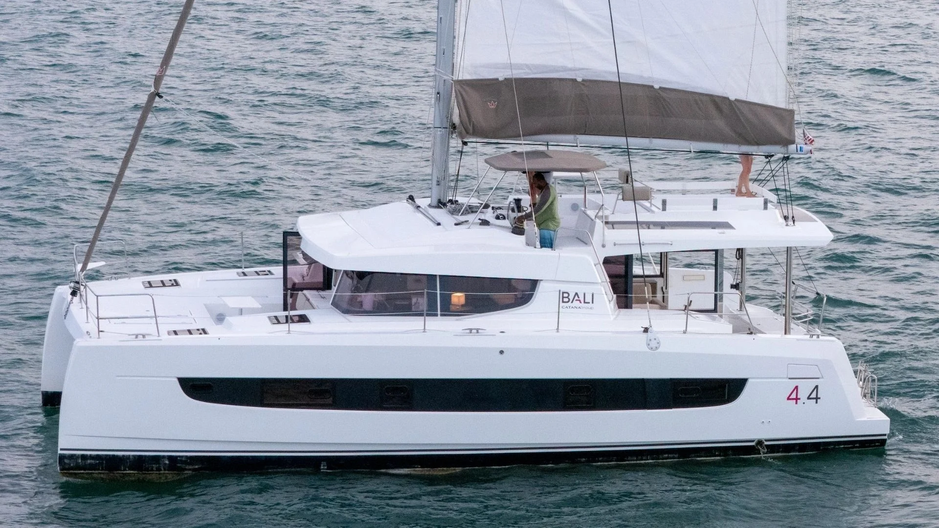 Placencia Yacht Charters sailing catamaran on open water